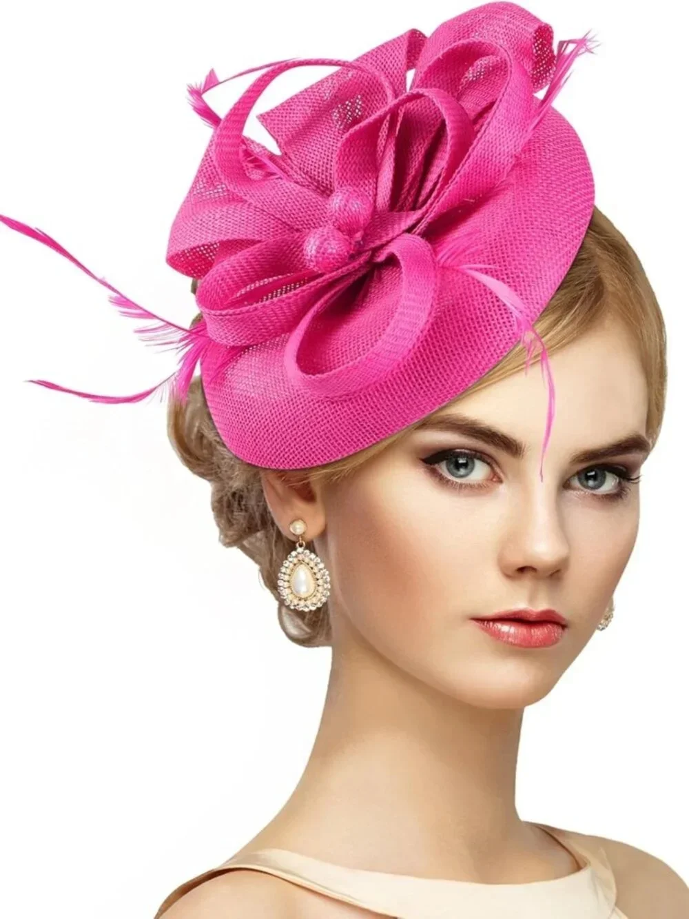 Elegant Women's Derby Hat - Vintage 1920s Tea Party Fascinator with Hair Clip